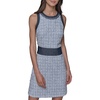 image:imageKarl Lagerfeld Womens Fancy Scoop Neck Sleeveless Mini DressChambray Blue MultiIndigo