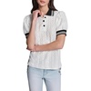 image:imageKarl Lagerfeld Womens Floral Eyelet Collared Neck BlouseSoft White