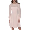 image:imageKarl Lagerfeld Womens Illisoin Sleeve Long Sleeve Party Aline DressPearl Blush