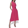 image:imageKarl Lagerfeld Womens Light Belted Sleeveless Midi DressFuchsia