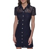 image:imageKarl Lagerfeld Womens Light Collared Short Sleeve Mini DressMarine