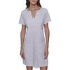 image:imageKarl Lagerfeld Womens Light Tie Neck Short Sleeve Mini DressSoft White