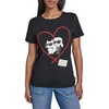 image:imageKarl Lagerfeld Womens Logo Heart Karl and Choupette Whimsical TShirtBlack