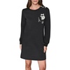 image:imageKarl Lagerfeld Womens Long Sleeve Crew Neck Comfy Athleisure DressBlack