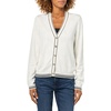 image:imageKarl Lagerfeld Womens Long Sleeve Delicate Sweater with Classic Karl Theme EmbroiderySoft WhiteBlack