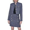 image:imageKarl Lagerfeld Womens Long Sleeve Embellished Tweed Cropped JacketBlue Multi