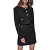 image:imageKarl Lagerfeld Womens Long Sleeve Gold Buttoned Cropped Tweed JacketBlack