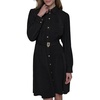 image:imageKarl Lagerfeld Womens Long Sleeve Multifunctional Shirt DressBlack