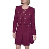 image:imageKarl Lagerfeld Womens Long Sleeve Stretch Texture Cropped Jacket with PocketsWine