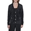 image:imageKarl Lagerfeld Womens Long Sleeve VNeck Bejewled Cardigan SweaterBlack