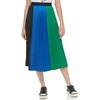 image:imageKarl Lagerfeld Womens Midi Colorblock Pleated SkirtBlkBl LltLsh Mdw