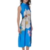 image:imageKarl Lagerfeld Womens Mock Neck Sleeveless Midi Sheath DressFrench Blue Pink Sherbet Multi
