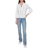 image:imageKarl Lagerfeld Womens Pleated Front Button BlouseSoft White