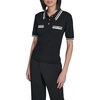 image:imageKarl Lagerfeld Womens Short Sleeve Classic Tailored Polished Sweater with CollarSoft WhiteBlack