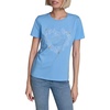 image:imageKarl Lagerfeld Womens Short Sleeve Crew Neck Floral Heart Logo TShirtSky Blue