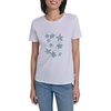 image:imageKarl Lagerfeld Womens Short Sleeve Crew Neck Flower Logo TShirtNew White