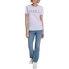 image:imageKarl Lagerfeld Womens Short Sleeve Crew Neck Logo TShirtWhiteYellowMint