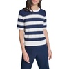 image:imageKarl Lagerfeld Womens Short Sleeve Crew Neck Striped Sequin SweaterNaval AcademySoft White