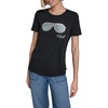 image:imageKarl Lagerfeld Womens Short Sleeve Crew Neck Sunglasses Logo TShirtNew BlackYellowMint