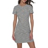 image:imageKarl Lagerfeld Womens Short Sleeve Gold Button Up Knit Sheath Mini DressBlackSoft White