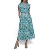 image:imageKarl Lagerfeld Womens Short Sleeve Multifunctional Shirt DressBlue Hydrangea Combo
