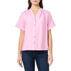 image:imageKarl Lagerfeld Womens Short Sleeve Slub Rayon Casual Light Weight BlouseGee