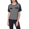 image:imageKarl Lagerfeld Womens Short Sleeve Tweed Body Everyday with Two Chest Pockets TShirtBlackWhite