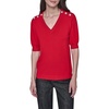 image:imageKarl Lagerfeld Womens Short Sleeve VNeck Crystal Button SweaterAdmiral Red