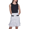 image:imageKarl Lagerfeld Womens Sleeveless Contrast Grid Tweed Skirt Aline DressSoft White Black