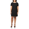image:imageKarl Lagerfeld Womens Sleeveless Embellished Neckline Scuba Crepe Front Pockets Shift DressBlack