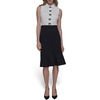 image:imageKarl Lagerfeld Womens Sleeveless Flounce Hem Sheath DressSoft WhiteBlack