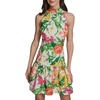 image:imageKarl Lagerfeld Womens Sleeveless Halter Neck Printed Floral Ottoman Dropwaist Above the Knee DressSoft White Combo