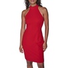 image:imageKarl Lagerfeld Womens Sleeveless Halter Taffeta Bow Scuba Crepe DressAdmiral Red