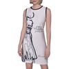 image:imageKarl Lagerfeld Womens Sleeveless Printed Scuba DressBirchBlack