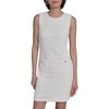 image:imageKarl Lagerfeld Womens Sleeveless Round Neck Aline Tweed Mini DressSoft White