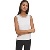 image:imageKarl Lagerfeld Womens Sleeveless Round Neck Knit BlouseSoft White