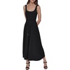 image:imageKarl Lagerfeld Womens Sleeveless Scoop Neck Belted Aline Midi DressBlack