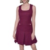 image:imageKarl Lagerfeld Womens Sleeveless Square Neck Stretch Texture Mini Dress with PocketsWine