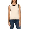 image:imageKarl Lagerfeld Womens Sleeveless Sweater with Classic Karl Logo ArmholesBisqueBlack
