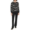 image:imageKarl Lagerfeld Womens Soft Everyday SweaterBlackSoft WhiteSilverGunmental