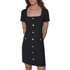 image:imageKarl Lagerfeld Womens Square Neck Shortsleeve Above The Knee Shift DressBlack