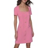 image:imageKarl Lagerfeld Womens Square Neck Shortsleeve Above The Knee Shift DressPink Sherbert