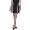 image:imageKarl Lagerfeld Womens Two Toned Pleated Mini Skirt with ButtonsBlackSoft White