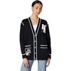 image:imageKarl Lagerfeld Womens Varsity Cardigan Sweater with Karl Logo PatchesBlack