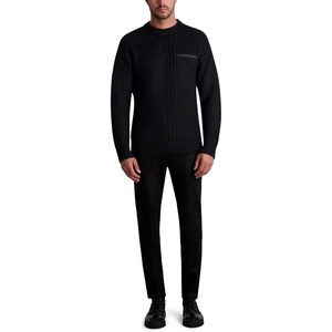 image:imageKARL LAGERFELD Mens 1 Chest Zip Pocket Soft SweaterBlack