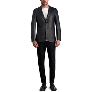 image:imageKARL LAGERFELD Mens 2 Button Long Sleeve Coated BlazerBlack