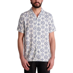 image:imageKARL LAGERFELD Mens Abstract Patterned Short Sleeve ShirtBlue Multi