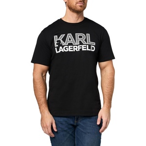 image:imageKARL LAGERFELD Mens Crewneck Short Sleeve Graphic Design Relaxed Fit TShirtOlive