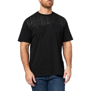 image:imageKARL LAGERFELD Mens Crewneck Short Sleeve Tonal Neckline Logo Design Relaxed Fit TShirtBlack