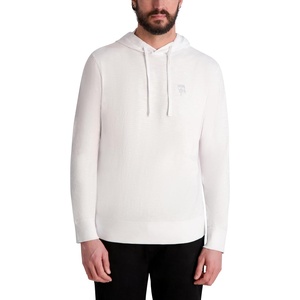 image:imageKARL LAGERFELD Mens Hooded Drawstring Karl Graphic SweatshirtWhite